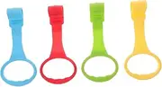 Hoement 4 Pack Baby Pull Ring Set Safe Playpen Toys for Newborns (Random Colors)