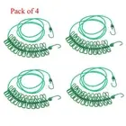 4x Clothesline with Pegs Expandable Adjustable Retractable Airer for Camping