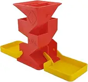 Folding Dice Tower with Double Trays, Portable 3D-Printing Foldable DND Dice Rolling Tower for Dragons and Dungeons D&D Tabletop RPG Games Red+Yellow