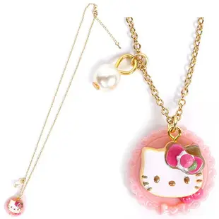 大賀屋 日貨 HELLO KITTY 項鍊 兒童項鍊 兒童飾品 情人節 飾品 KT 三麗鷗 正版 J00017028