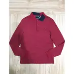 近新出清！FRED PERRY X RAF SIMONS 酒紅色羊毛混紡長袖POLO衫上衣36號