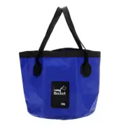 20L Collapsible Bucket, Travel Portable Water Storage Container, Dark Blue
