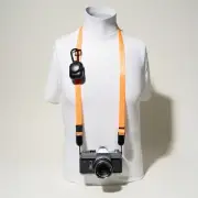 Orange Slim Adjustable 32-54" Camera Strap w/ Peak Design Anchors