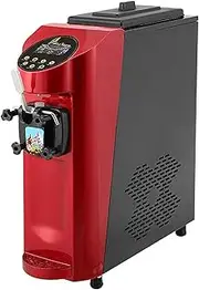 Commercial Ice Cream Machine, Automatic Compressor Ice Cream Maker with 18-26L/H Production, Built-in Refrigerant: R22/R410a, Automatic Cleaning Function, for Dessert Shop