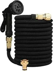 Garden Water Hose Expandable Double Metal Connector High Pressure PVC Reel Magic Water Pipes Fit for Garden Farm Irrigation Car Wash(18,1PCS_50FT-15M Extended)