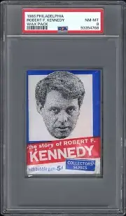 1968 Philadelphia ROBERT F. KENNEDY Unopened Wax Pack, Graded PSA 8