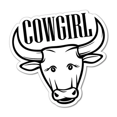COW GIRL Sticker Decal Outback 4x4 Ute Country Aussie #5741J