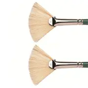 2x Winsor & Newton WOC Winton Hog Fan Paint Brush Oil Art/Craft Painting Size 5