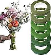 Vgvgaj Flower Tape - 1/2inch X 180 Yard Bouquet Tape for Flowers,6 Rolls Wraps for Crafts Projects Arrangement Arts Florist Wedding Women Men