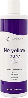 Klemerlain Anti-Yellow Shampoo with Purple Pigments Sulfate Free Silver Shampoo for Bleached, Grey, Blonde and Highlights 400 ml