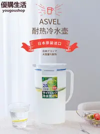 在飛比找樂天市場購物網優惠-優購生活 日本ASVEL冷水壺 塑料水壺家用耐高溫大容量冰箱