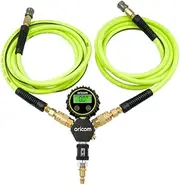 Oricom MTDi2 Twin Tyre Inflator and Deflator Kit - Quick Connect/Disconnect, Anti-Kink/Anti-Tangle Hoses, Digital Display