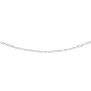 Silver 50cm Oval Dia-cut Miami Cuban Chain