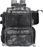 Fishing Tackle Backpack with Rod Holders, Bottle Holder, Storage Bag Store Fishi