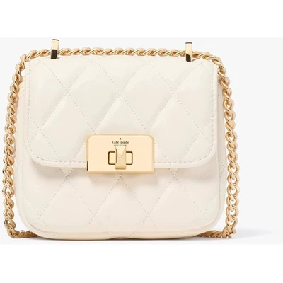 Kate Spade Women's Crossbody Bag Carey Meringue Quilted Leather Flap KJ956-100