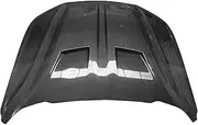 Carbon Fiber Engine Cover Clear Engine Hood Cutout Cooling Front Valve Cover Compatible For Ford Mustang 2018-2021 Body Kit(Forged carbon)