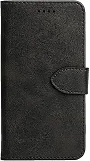 [LCEHTOGYE] Cover for Nokia XR21, PU Bracket Shell Back Case Bumper Protective Case for Nokia XR21-YSNXK - Black