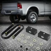 J2 2" Rear Steel Leveling Lift leaf Spring + U-Bolts Kit For 02-13 Dodge Ram
