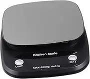1PC Stainless Steel Kitchen Scale Digital LCD Display High Precision Measurement Tool Design Essential for Baking and Cooking No Battery Required Black