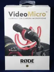 Rode VideoMicro Compact On-Camera Microphone with Rycote Lyre Shock Mount - Perf