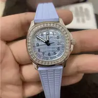 在飛比找蝦皮購物優惠-AQUANAUT系列女款手雷5027藍色鑲鑽女錶 自動上鏈機