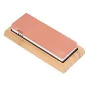 Sharpening Stone Finishing Sharpener Whetstone Set W/ Wooden Base Non Slip Pad