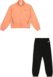 [Champion] Girls' Legacy Girl-Full Zip Sweatsuit Elastic Cuff Tracksuit