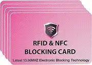 SaiTech IT RFID Blocking Cards Protect Your Entire Wallet, Purse, and Cards from NFC Contactless Theft Wallet for Men & Women - Pink, Pink, 5 Pcs Pink, Rf