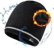 [TOP-EX] Winter Waterproof Beanie Hat Men Womens Merino Wool Beanie Hat Warm Fleece Lined Hat for Cold Wet Weather, Windproof & Warm & Stretchy
