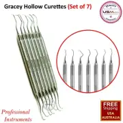 Gracey Hollow Curettes removal of supragingival calculus filling Instrument NEW