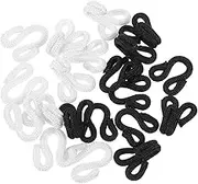 Uonlytech 10Pairs Hook and Eye Closures for Clothing Durable Metal and Nylon Hooks Replacement Sewing Snap Holders for Skirts Trousers Lightweight and Portable