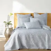 Full/Queen Mandell quilt Set Light Blue - Homthreads