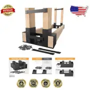 Durable Outdoor Firewood Rack with Optional Adjustable Length - Easy Install Kit