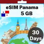 eSIM Panama - 5 GB - 30 Days - Travel eSIM | QR code activation