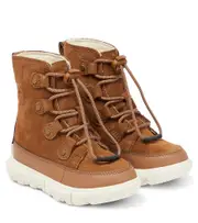 [Sorel Kids] Sorel Kids Explorer suede ankle boots UK 10 brown