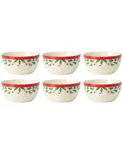 Lenox Holiday 6pc Dessert Bowl Set