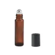 Amber Glass Essential Oil Roller Bottles Glass Roll-On Bottle 10 ml (Set of 18)