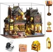Magic Dollhouse DIY Miniature House Kit,Wooden Magic Shop Dolls House with Furni
