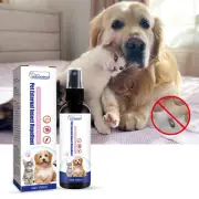 Pet Anti Flea Tick Agent Cats Dogs External Insect Repellent Skin Cleaning 100ML