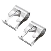 2Pcs Car Windshield Windscreen Wiper Linkage Repair Clips for Auto Spring Repair Clamp Accessories silver