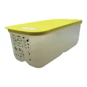 Tupperware Fridgesmart Long 24 Cups Fruit/Veggies Container Yellow Vented Lid