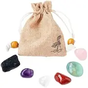 Namzi 1 Set of Natural Crystal raw Stone 12 Constellation Cloth Bag Set Libra DIY Crystal Mineral Specimen Children's Gift Ornament