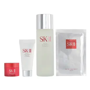 SK-II體驗套裝組青春露75ml+洗面乳20g+活膚霜15g+面膜化妝水乳霜布蘭雅