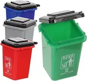 LABRIMP 4pcs Mini Trash Can Basket Dump Truck Trash Truck Bin Bins Car Trash Bin Garbage Cans Garbage Truck Girl Small Trash Cans Photo Prop Plastic