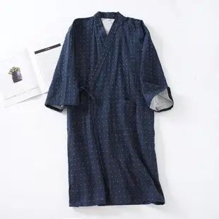 男士200斤日式和服浴衣全棉睡袍
