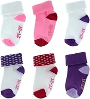 [Hanes] Toddler Girls Toddler 6-Pack Turncuff Socks