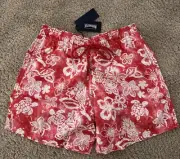 NWT 100% Authentic Vilebrequin MOOREA Swim Trunks - MEDIUM - MEN - M - RED