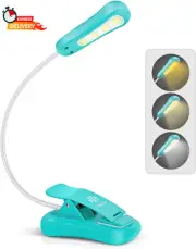 Vekkia Rechargeable Book Light for Reading in Bed, 3 Color X 3 Brightness, Light