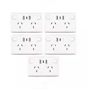 5X FAST Charge 3.6 amp Dual USB+Type-C Double Power Point GPO Wall Outlet Supply