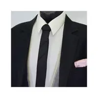 在飛比找momo購物網優惠-【拉福】斜紋窄版5公分領帶手打領帶(黑)